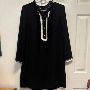 ME+EM Black Dress with White Trim